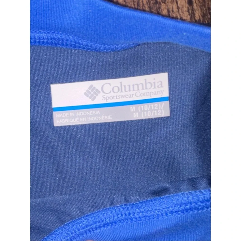 Columbia Kids Blue Long Sleeve Rash Guard Swim Shirt Size Medium 10/12 Raglan